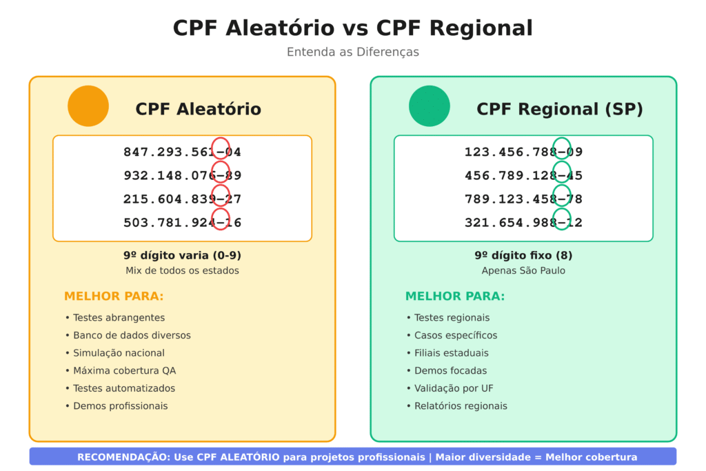 Diferença Entre CPF Aleatório e CPF com Estado Específico